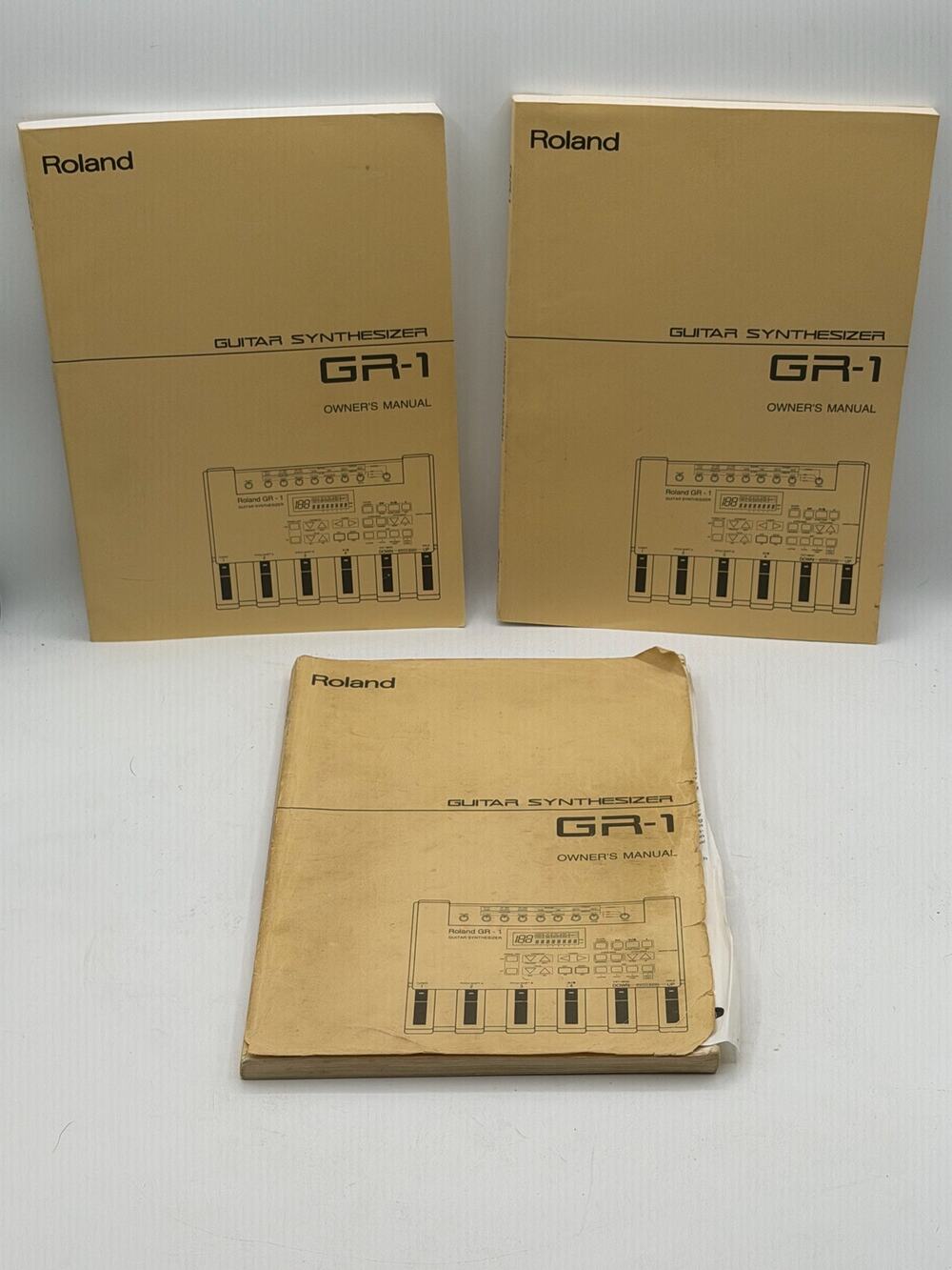 Vintage Roland GR1 Guitar Synthesizer Owner Manual Lot 3 w/GR-50 Reference Sheet